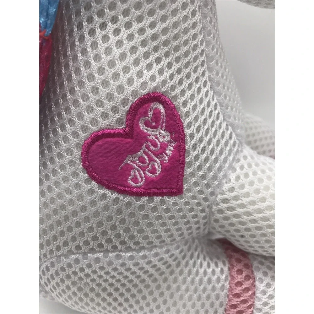 Nickelodeon Jojo Siwa White Mesh Unicorn Plush Rainbow Mane 8 in Tall